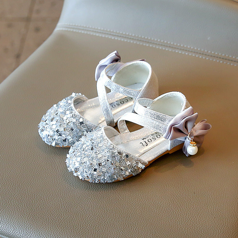 New Girls' Sequined Princess Shoes