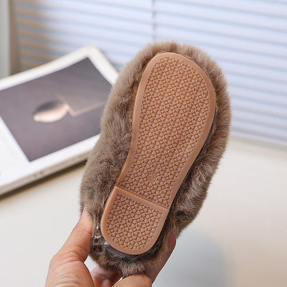 Girls' Winter Lamb Wool Warm Snow Boots