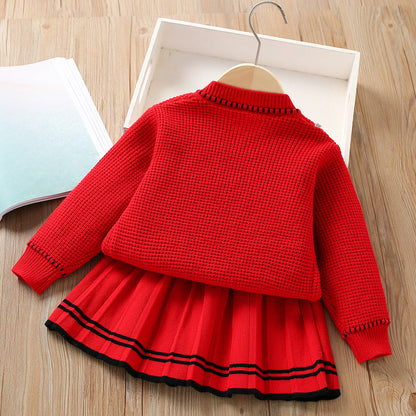 Girls Autumn Casual Outfit Girls Elegant Comfortable Outfit Two-piece Set