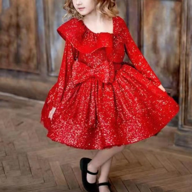 Baby Girl and Toddler Birthday Party Dresses Easter Dress Sequin Fluffy Girl Pageant Princess Dresses