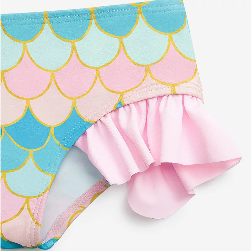 Girls Cute Mermaid Two-Piece Swimsuit