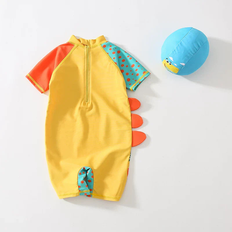 Children's Cute Cartoon Dinosaur Onesie Swimsuit