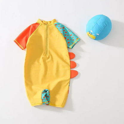 Children's Cute Cartoon Dinosaur Onesie Swimsuit