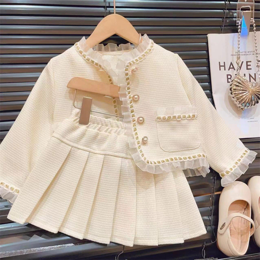 Girls Elegant Birthday Outfit Girls Princess Outfit Two-Piece Set