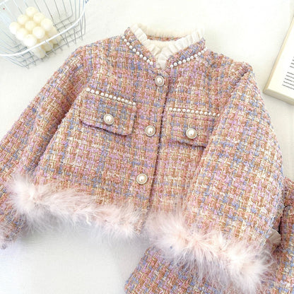 Girls Winter Comfortable Outfit Girls Birthday Outfit Two-piece Set