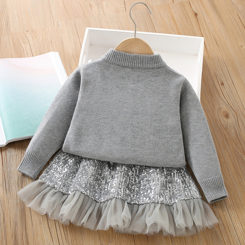 Girls Fall School Outfit Girls Elegant Comfortable Outfit Two-piece Set