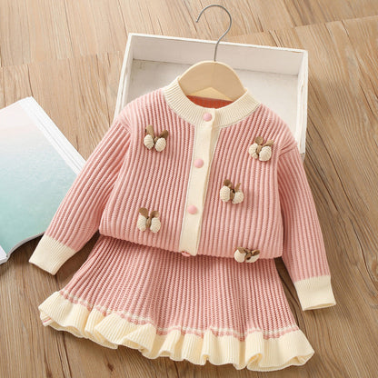 Girls School Daily Outfit Girls Back to School Outfit Two-Piece Set