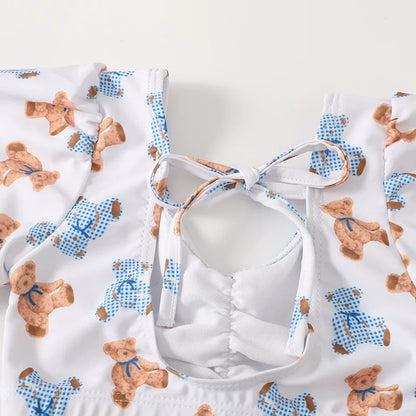 Children's Summer Cute Bear Two-piece Swimsuit
