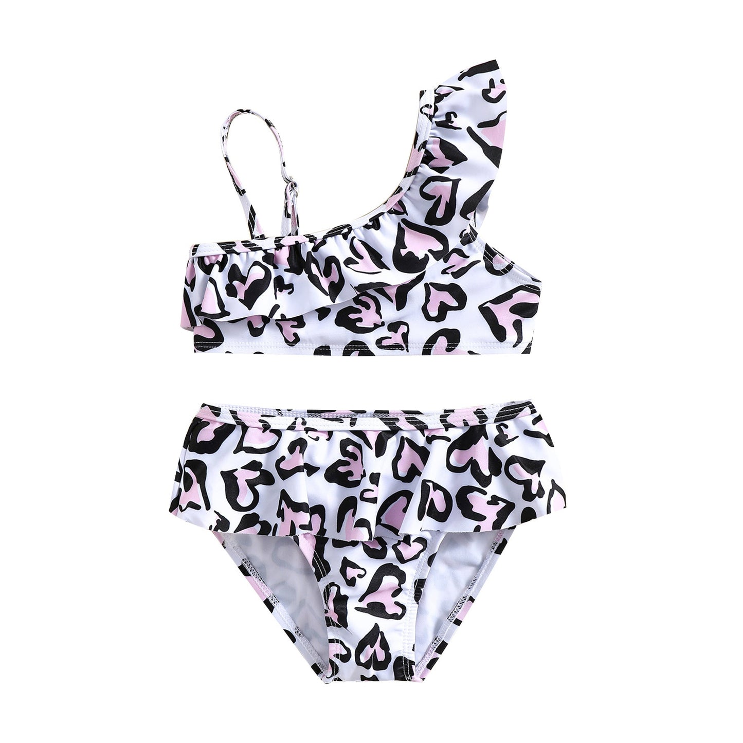 Children's Heart Print Swimsuit Girls Top Shorts Two-piece Set