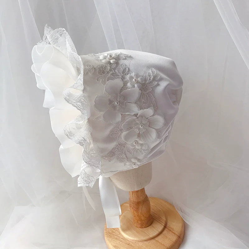 Baby White Sun Hat Princess Baby Girl Birthday Hat