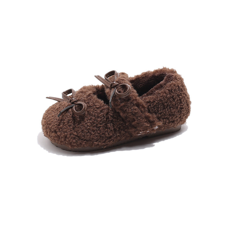 Girls' Winter Warm Bow-knot Cotton Shoes