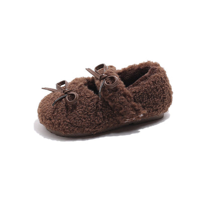 Girls' Winter Warm Bow-knot Cotton Shoes