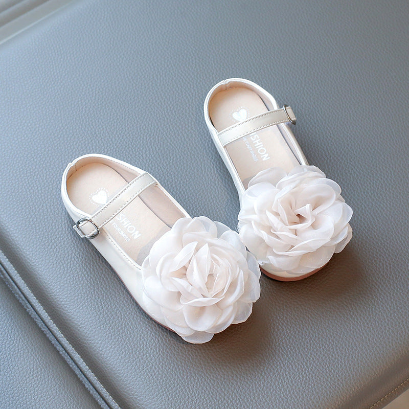 Girls' Floral Flat Princess Slippers