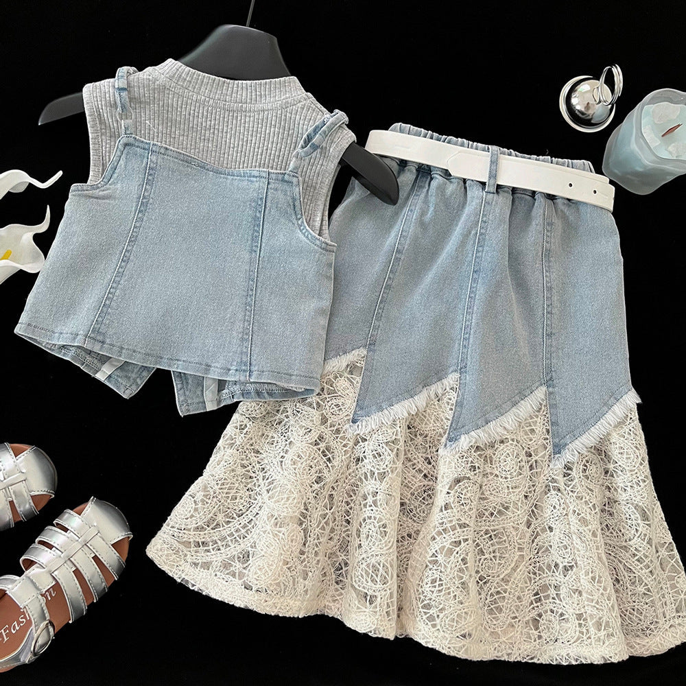 Girls Summer Holiday Outfit  Girls Casual Summer Outfit Two-piece Suit