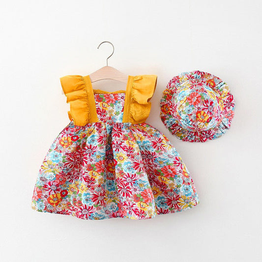 Girl Floral Vacation Dress Girls Beach Dress