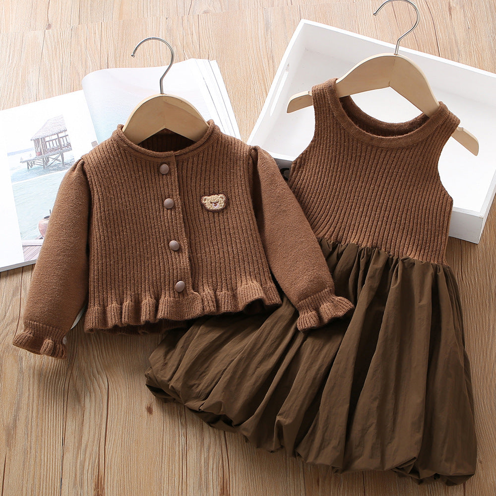 Girls Elegant Comfortable Outfit Girls Fall School Outfit Two Piece Set