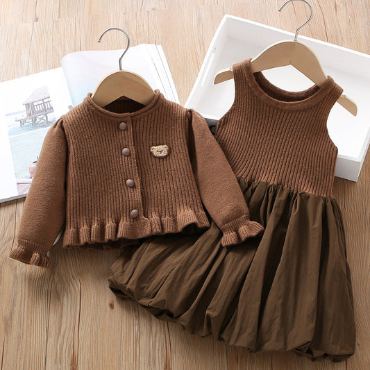 Girls Elegant Comfortable Outfit Girls Fall School Outfit Two Piece Set