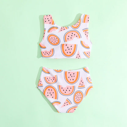 Children's Swimsuit Set New Girls Double-sided Swimsuit
