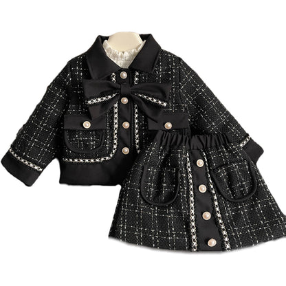 Girls Comfortable Princess Outfit Girls Elegant Birthday Outfit Two-piece Suit
