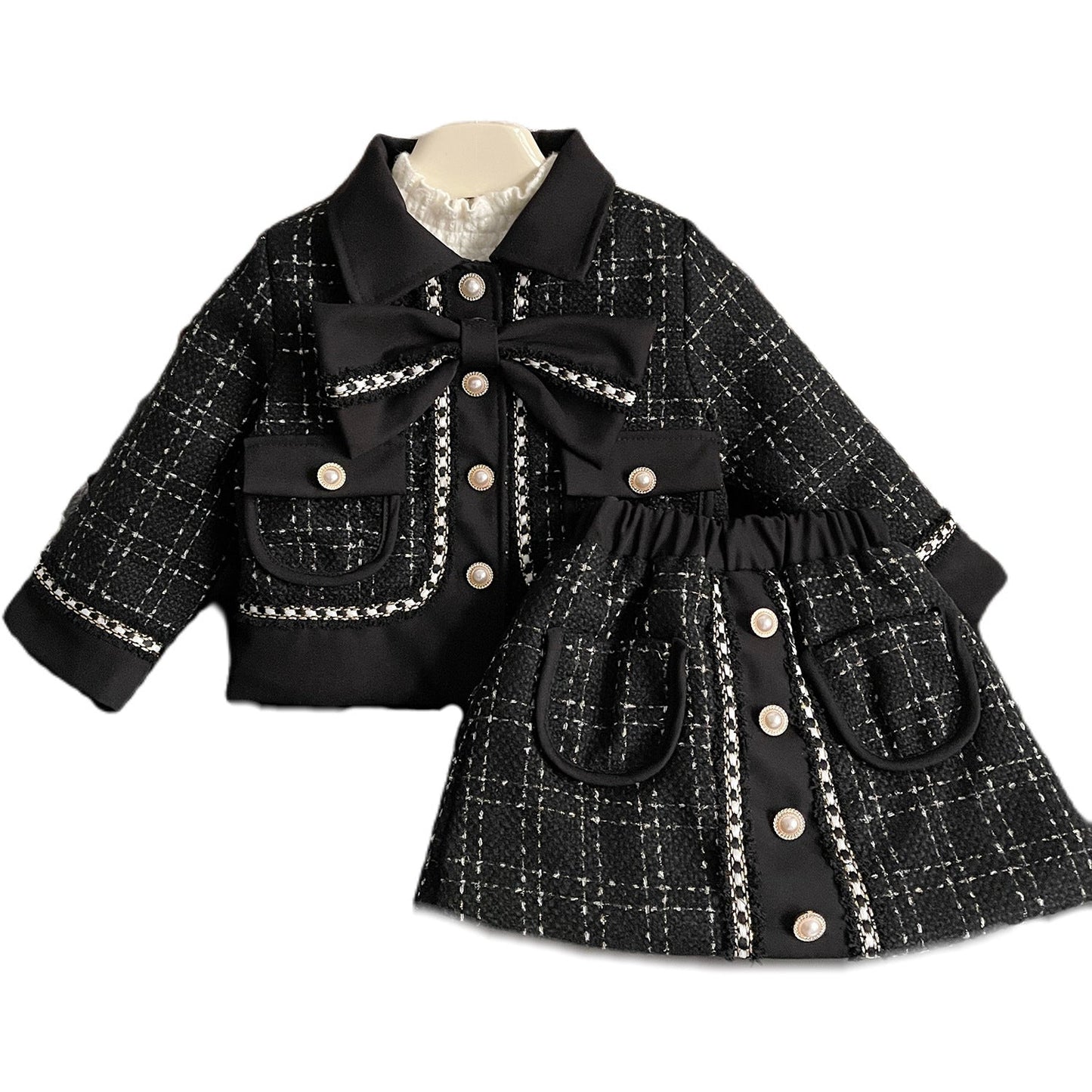 Girls Comfortable Princess Outfit Girls Elegant Birthday Outfit Two-piece Suit