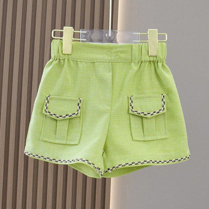Girls Elegant School Outfit Girls Summer Holiday Outfit Two-Piece Suit