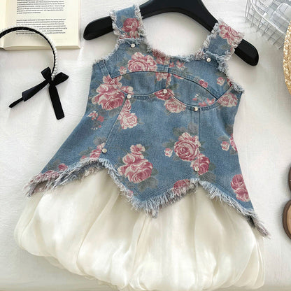 Girls Summer Vacation Outfit Girls Back to School Outfit Two-piece Set