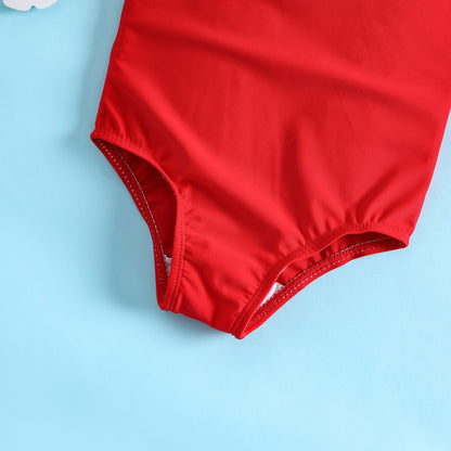 Summer Striped Print One-piece Swimsuit for Baby Girls