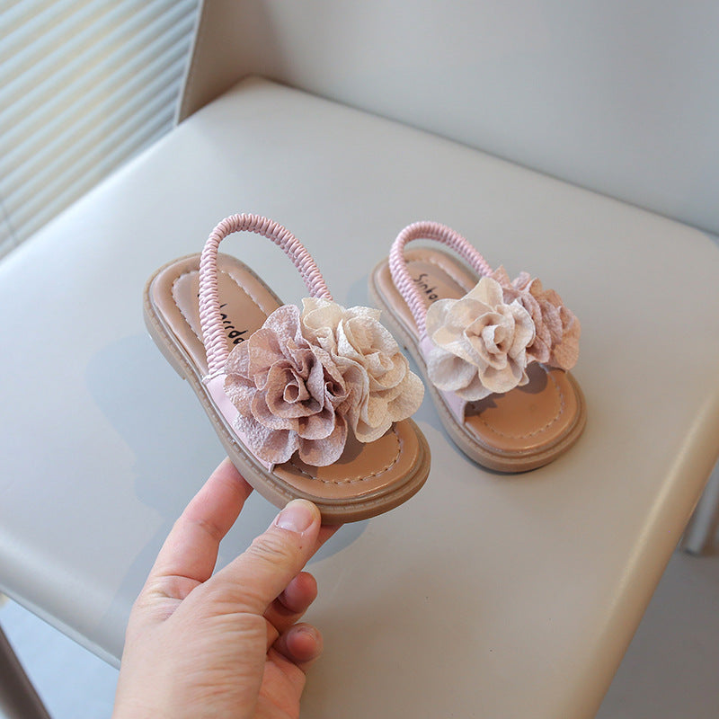 Girls New Summer Floral Princess Sandals