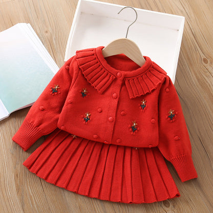 Girls Elegant Comfortable Outfit Girls Back to School Outfit Two-piece Set