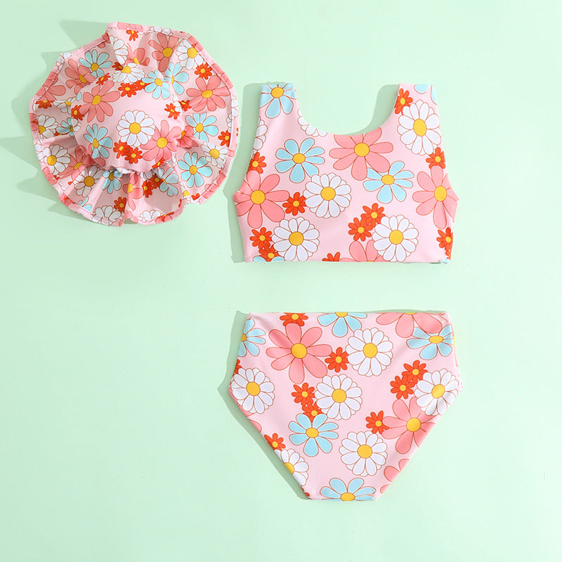 Children's Swimsuit Set New Girls Double-sided Swimsuit