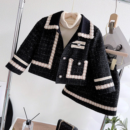 Girls Plaid Casual Outfit Girls Autumn School Outfit Two-piece Set