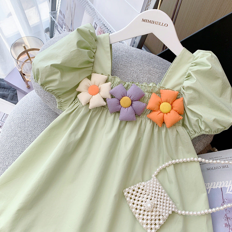 Girls Summer Holiday Dress Girls Elegant Vacation Dress