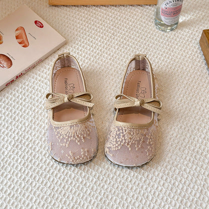 Baby's New Bow Princess Soft-Soled Shoes