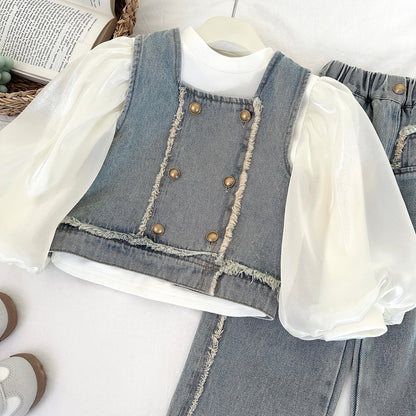 Girls Autumn Casual Outfit Girls Fall School Outfit Two-piece Set