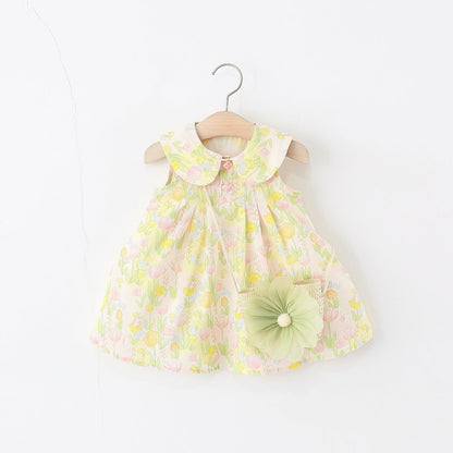 Girls Summer Holiday Dress Girls Floral Vacation Dress