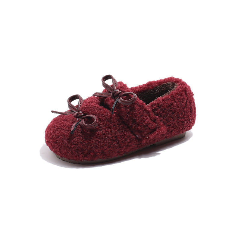 Girls' Winter Warm Bow-knot Cotton Shoes