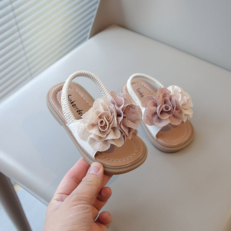 Girls New Summer Floral Princess Sandals