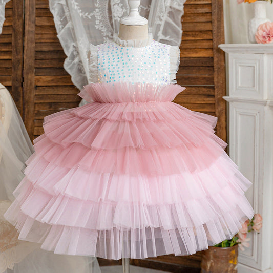 Girls Party Princess Dress Girls Elegant Birthday Dress