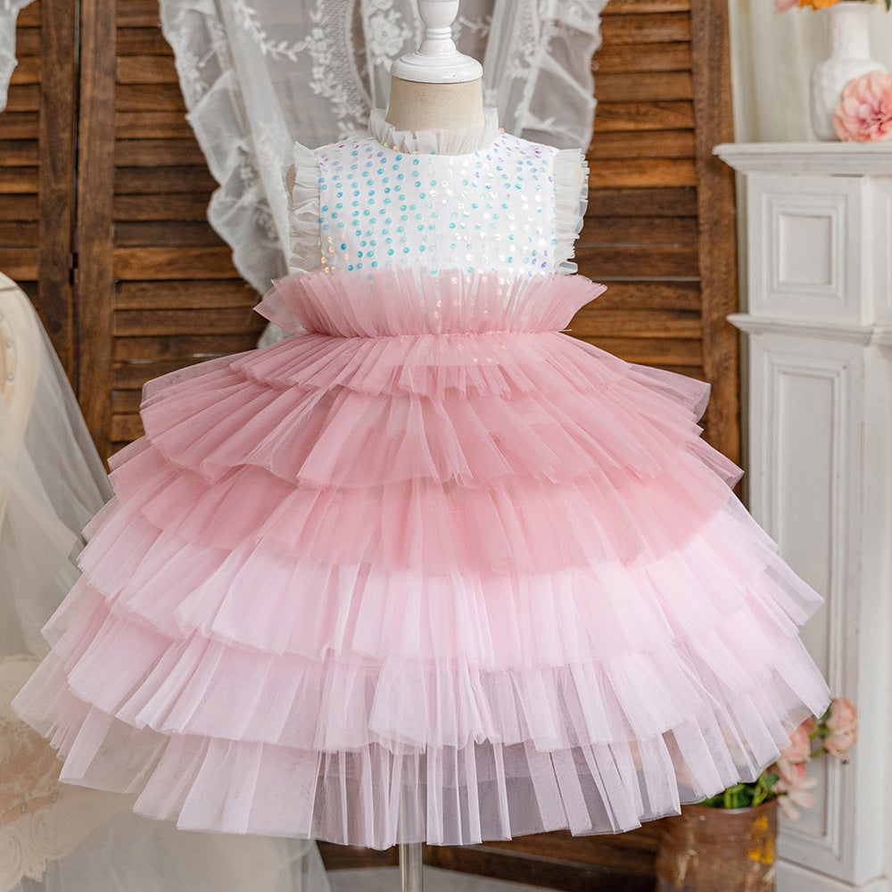 Girls Party Princess Dress Girls Elegant Birthday Dress