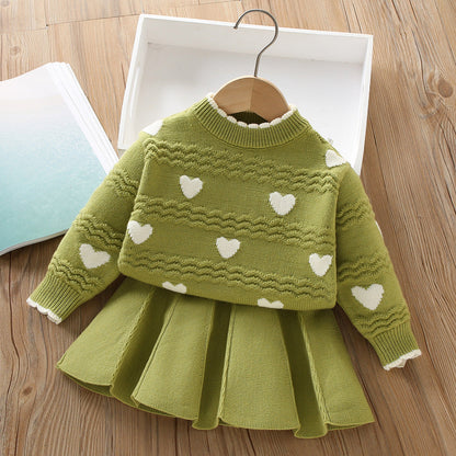 Girls Comfortable Outfit Girls Easy Daily Outfit Two-piece Set