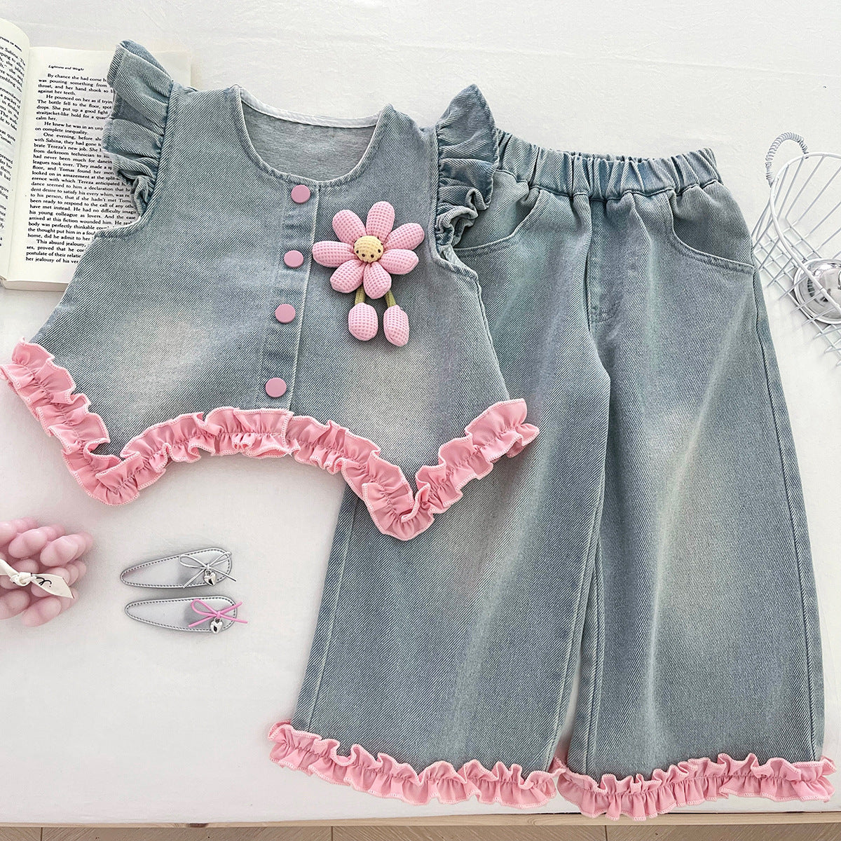 Girls Autumn Comfortable Outfit Girls Fall Elegant Outfit Three-Piece Set