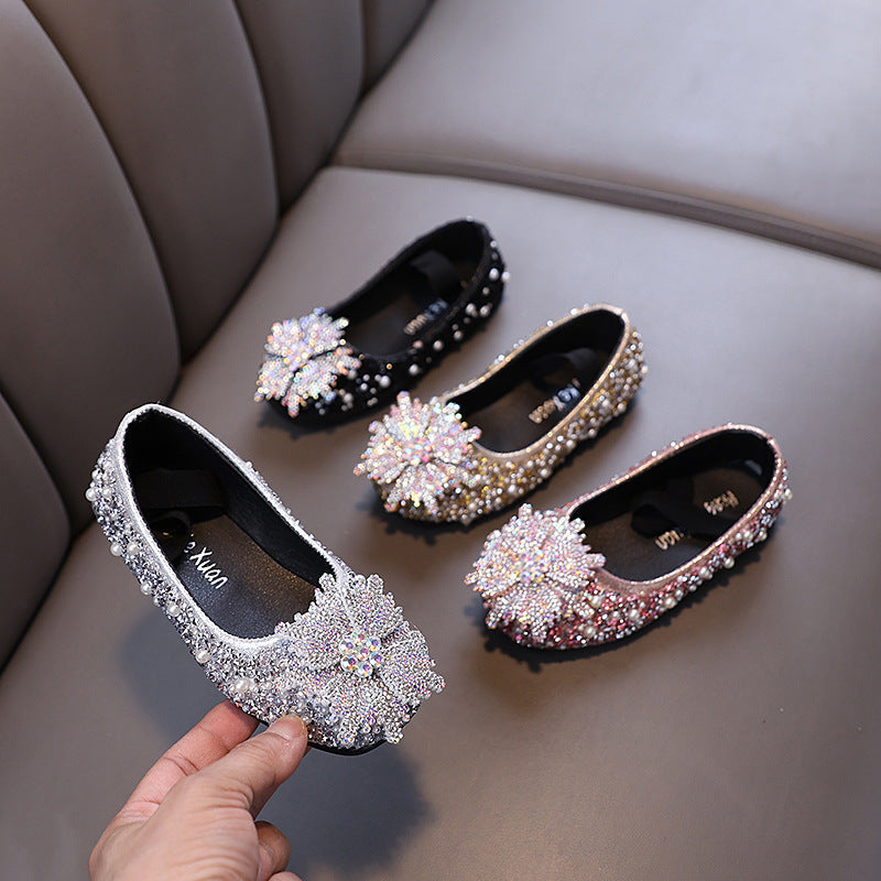 Baby Girl Princess Rhinestone Leather Shoes