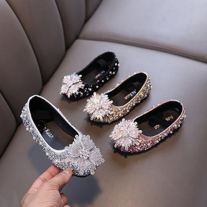 Baby Girl Princess Rhinestone Leather Shoes