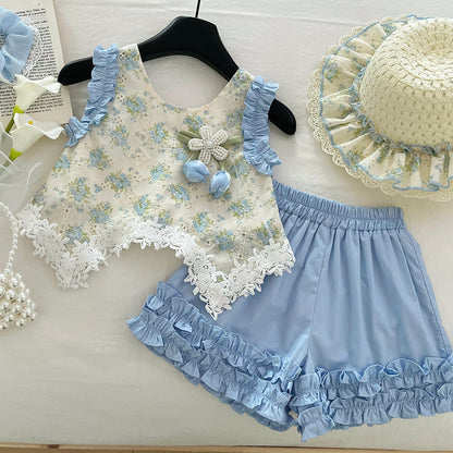 Girls Summer Vacation Dress Girls Floral Holiday Dress