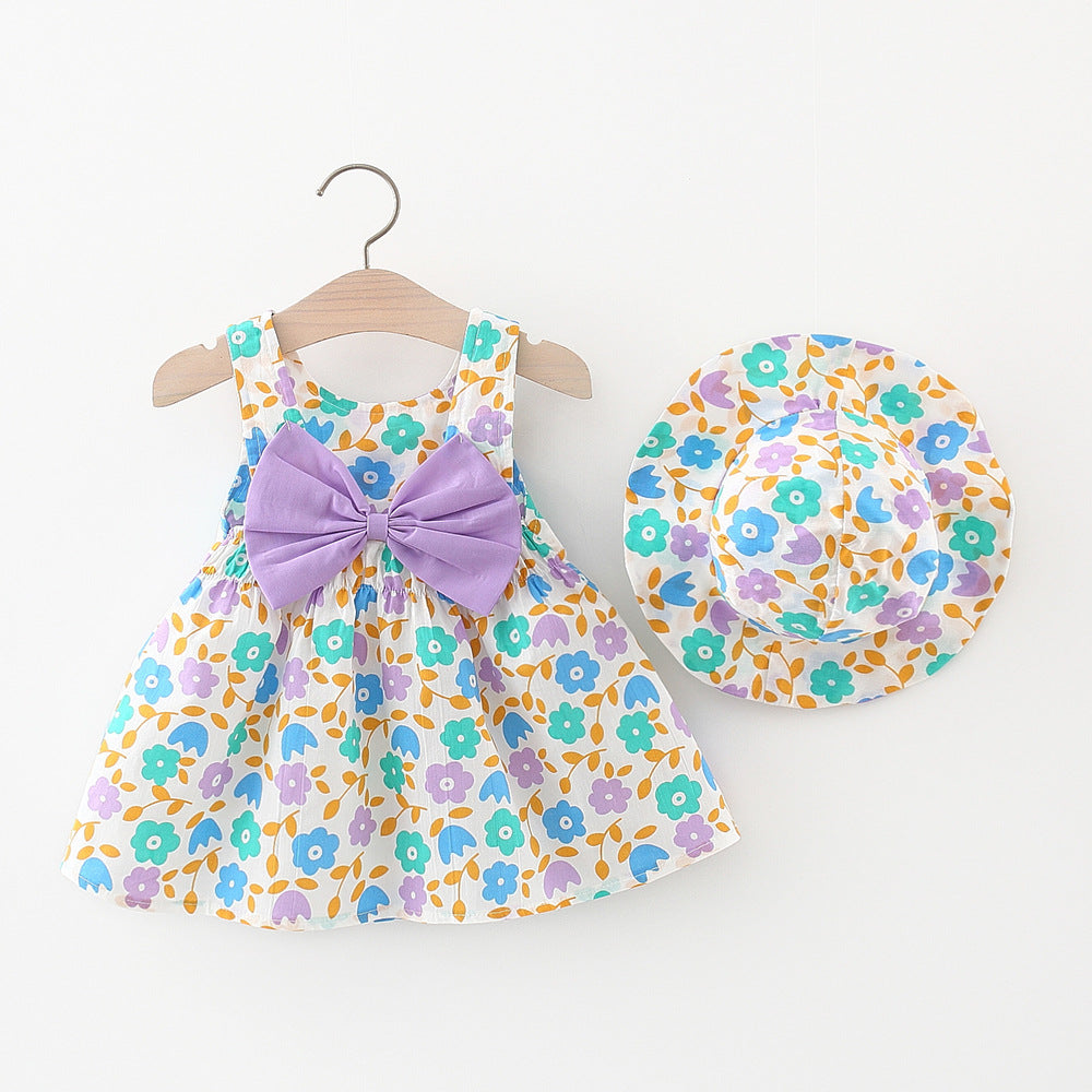 Girls Summer Vacation Dress Girls Floral Vacation Dress