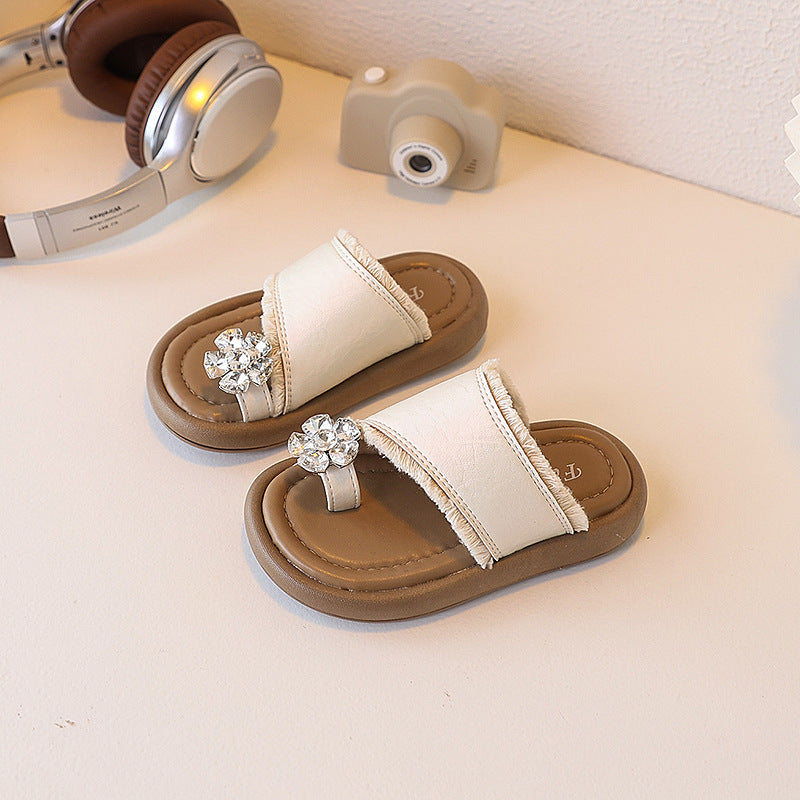 Girls New Summer Rhinestone Princess Sandals