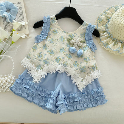 Girls Summer Vacation Dress Girls Floral Holiday Dress