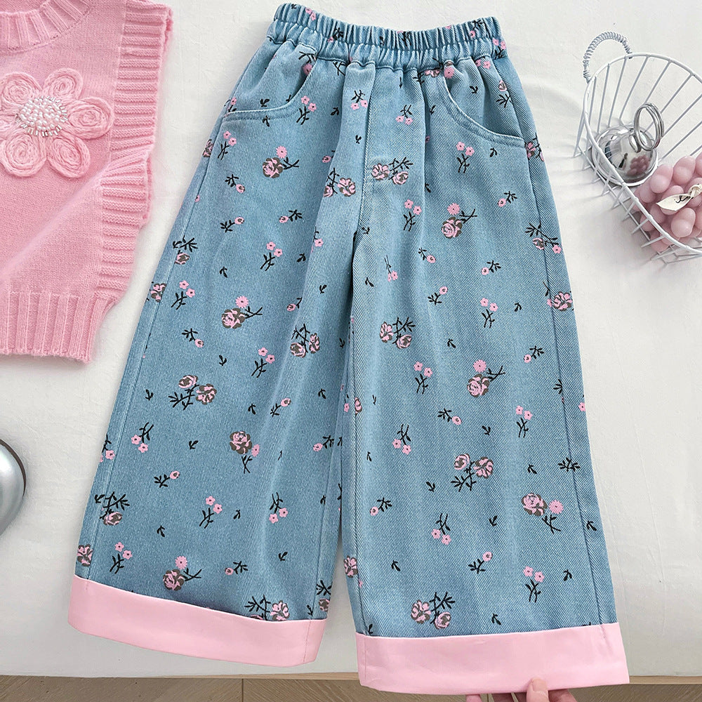 Girls Autumn Elegant Outfit Girls Fall School Outfit Three-Piece Set