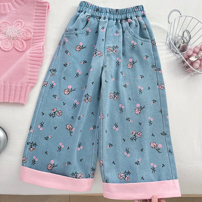 Girls Autumn Elegant Outfit Girls Fall School Outfit Three-Piece Set