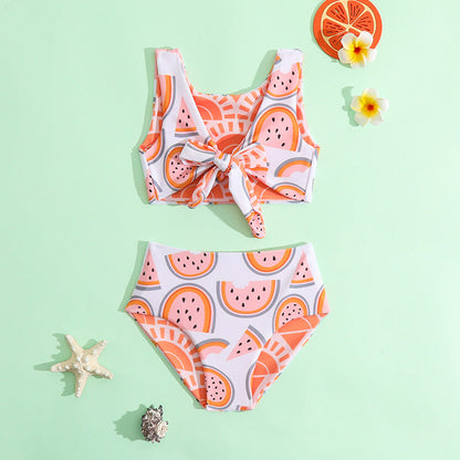 Children's Swimsuit Set New Girls Double-sided Swimsuit